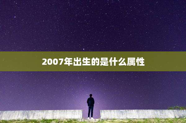 2007年出生的是什么属性