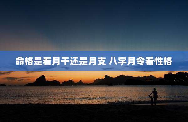 命格是看月干还是月支 八字月令看性格