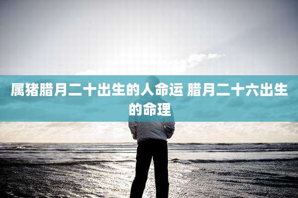 属猪腊月二十出生的人命运 腊月二十六出生的命理