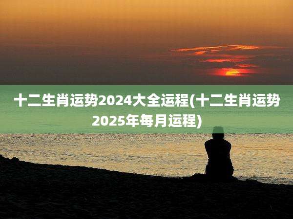 十二生肖运势2024大全运程(十二生肖运势2025年每月运程)