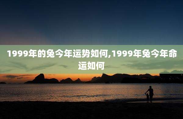 1999年的兔今年运势如何,1999年兔今年命运如何