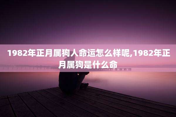 1982年正月属狗人命运怎么样呢,1982年正月属狗是什么命