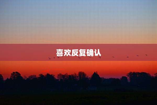 喜欢反复确认