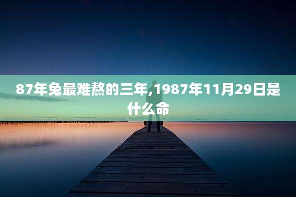 87年兔最难熬的三年,1987年11月29日是什么命