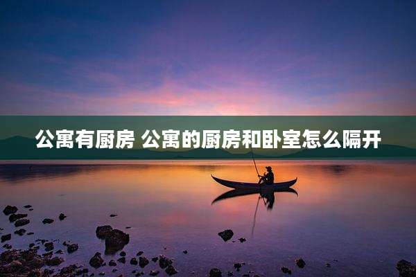 公寓有厨房 公寓的厨房和卧室怎么隔开