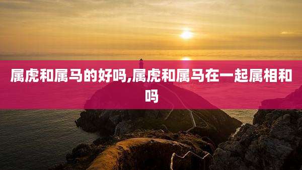 属虎和属马的好吗,属虎和属马在一起属相和吗