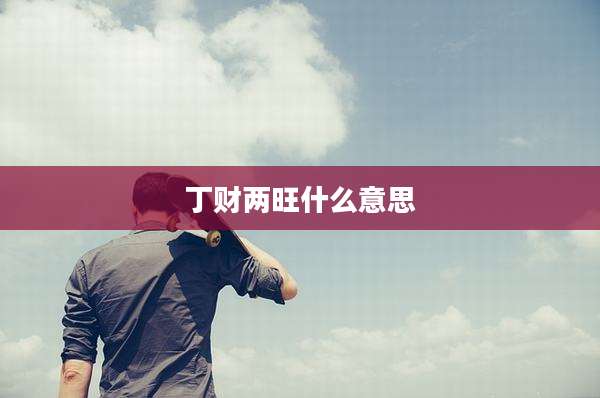 丁财两旺什么意思