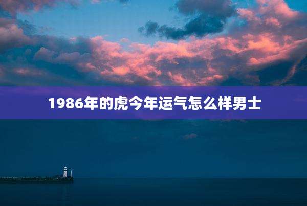 1986年的虎今年运气怎么样男士