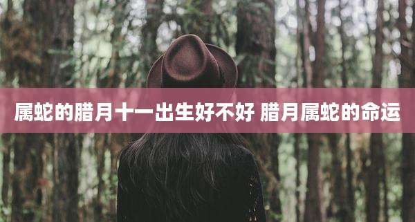 属蛇的腊月十一出生好不好 腊月属蛇的命运
