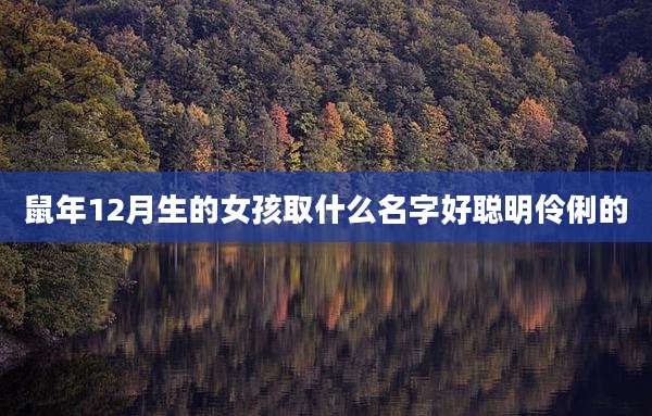 鼠年12月生的女孩取什么名字好聪明伶俐的