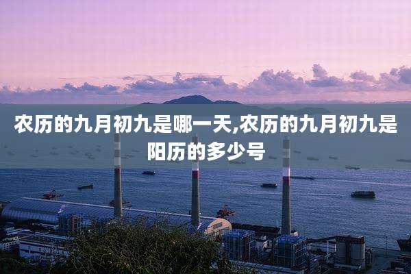 农历的九月初九是哪一天,农历的九月初九是阳历的多少号