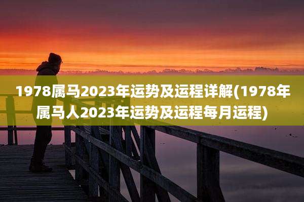 1978属马2023年运势及运程详解(1978年属马人2023年运势及运程每月运程)