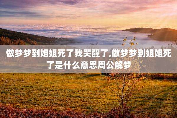 做梦梦到姐姐死了我哭醒了,做梦梦到姐姐死了是什么意思周公解梦