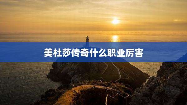 美杜莎传奇什么职业厉害