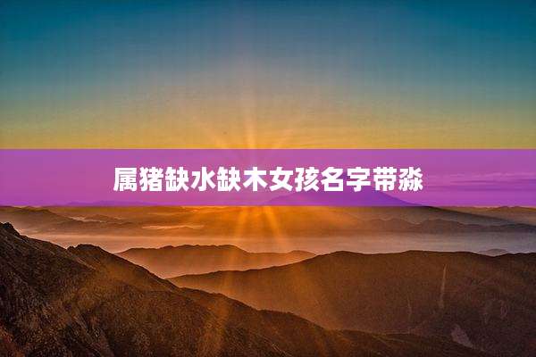 属猪缺水缺木女孩名字带淼
