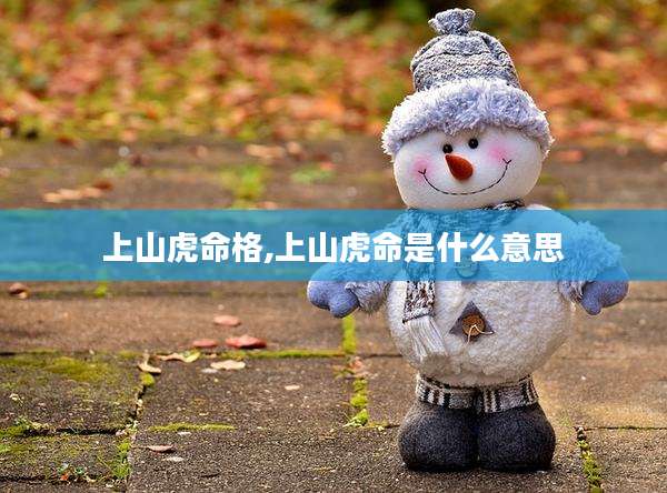 上山虎命格,上山虎命是什么意思