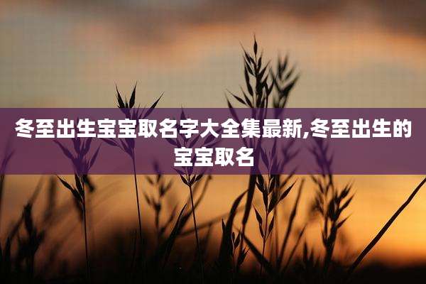 冬至出生宝宝取名字大全集最新,冬至出生的宝宝取名