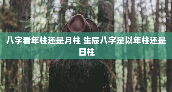 八字看年柱还是月柱 生辰八字是以年柱还是日柱