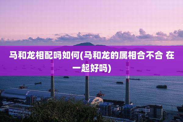 马和龙相配吗如何(马和龙的属相合不合 在一起好吗)