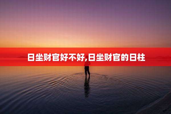 日坐财官好不好,日坐财官的日柱