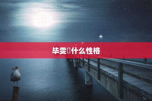 毕雯珺什么性格