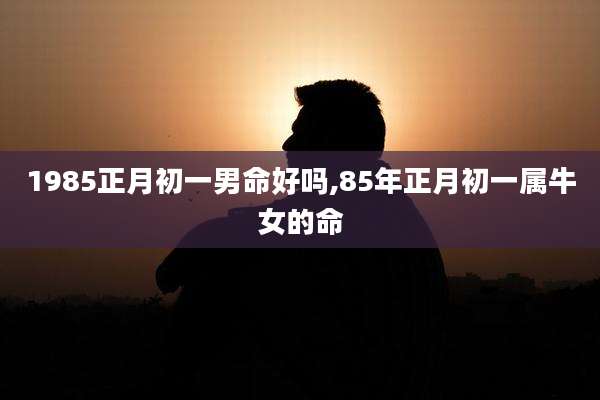 1985正月初一男命好吗,85年正月初一属牛女的命