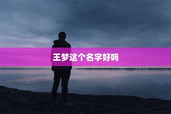王梦这个名字好吗