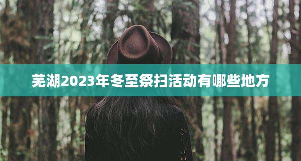 芜湖2023年冬至祭扫活动有哪些地方