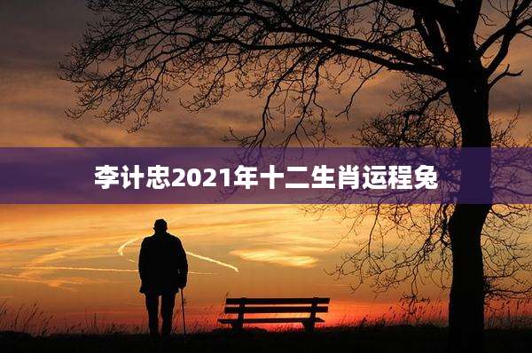李计忠2021年十二生肖运程兔