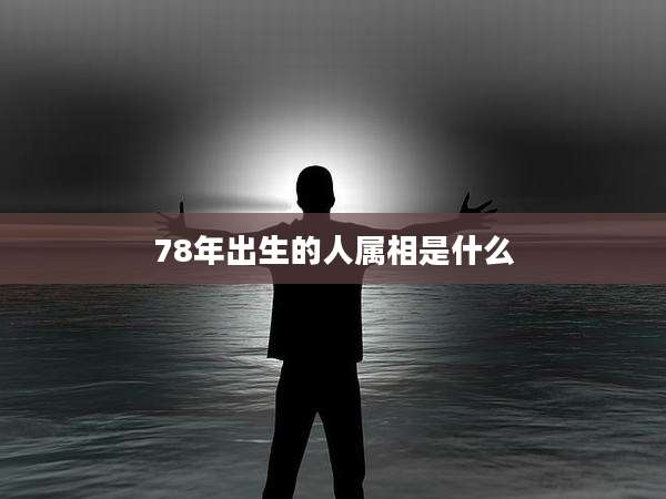 78年出生的人属相是什么