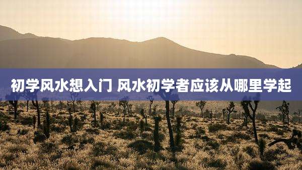 初学风水想入门 风水初学者应该从哪里学起