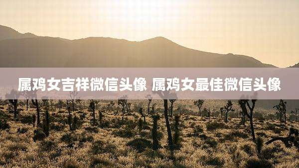 属鸡女吉祥微信头像 属鸡女最佳微信头像