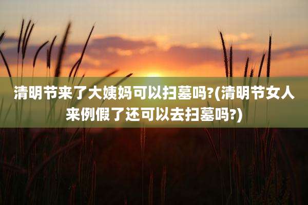 清明节来了大姨妈可以扫墓吗?(清明节女人来例假了还可以去扫墓吗?)