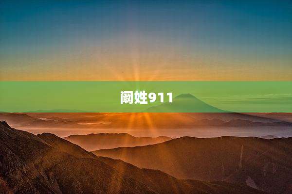 阚姓911