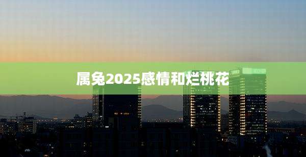 属兔2025感情和烂桃花