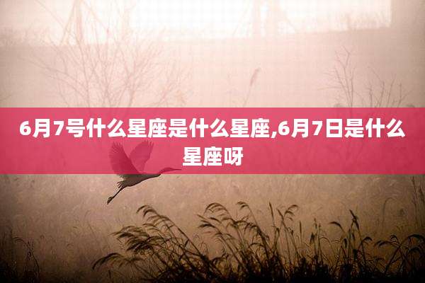 6月7号什么星座是什么星座,6月7日是什么星座呀