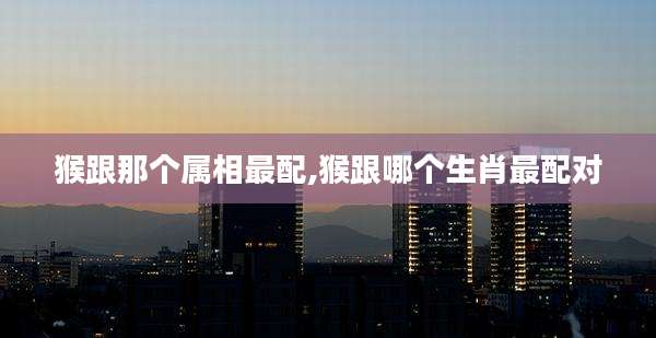 猴跟那个属相最配,猴跟哪个生肖最配对