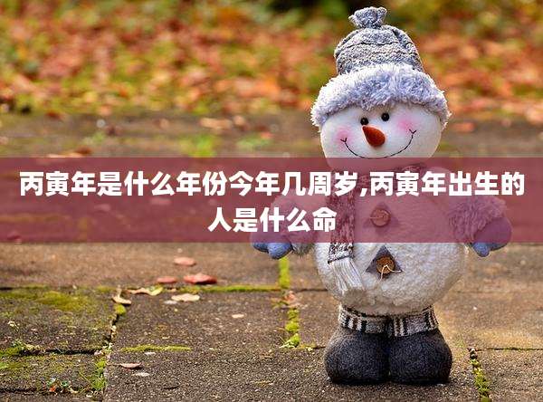 丙寅年是什么年份今年几周岁,丙寅年出生的人是什么命