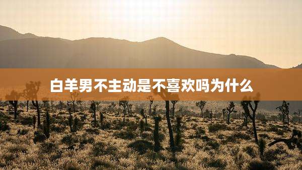 白羊男不主动是不喜欢吗为什么