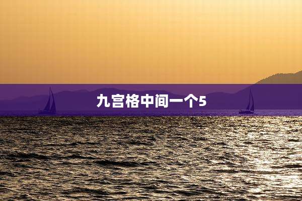 九宫格中间一个5