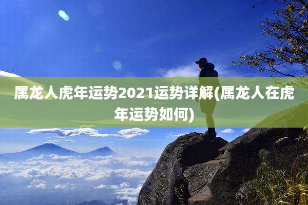 属龙人虎年运势2021运势详解(属龙人在虎年运势如何)