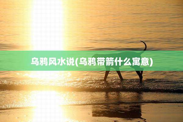 乌鸦风水说(乌鸦带箭什么寓意)