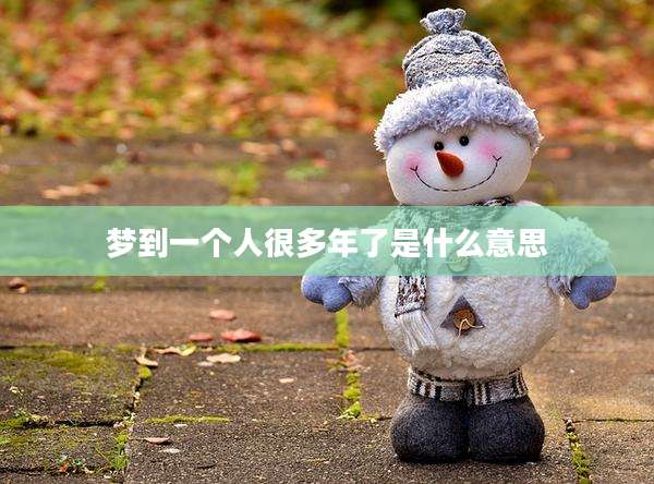 梦到一个人很多年了是什么意思