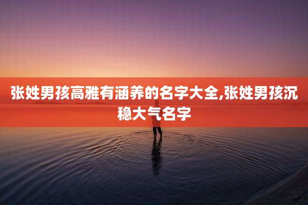 张姓男孩高雅有涵养的名字大全,张姓男孩沉稳大气名字