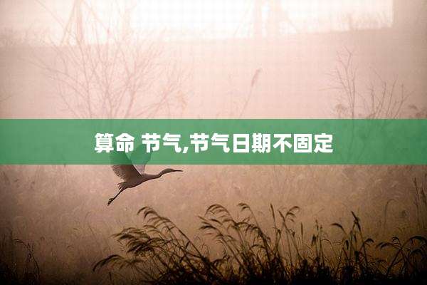 算命 节气,节气日期不固定
