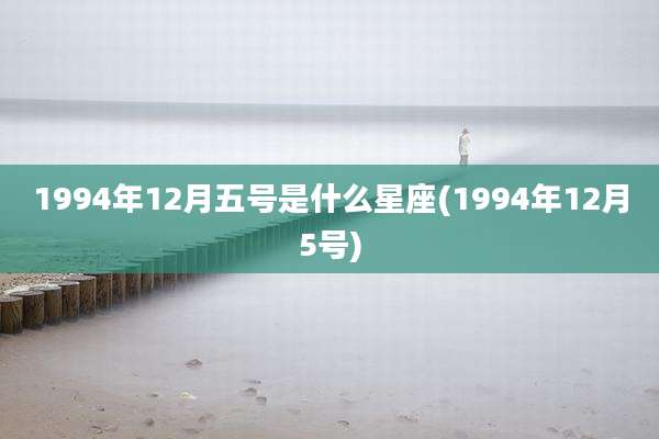 1994年12月五号是什么星座(1994年12月5号)