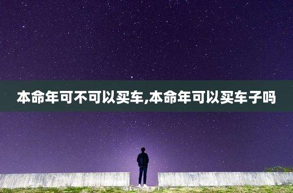 本命年可不可以买车,本命年可以买车子吗