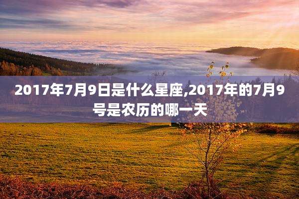 2017年7月9日是什么星座,2017年的7月9号是农历的哪一天