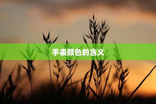 手表颜色的含义