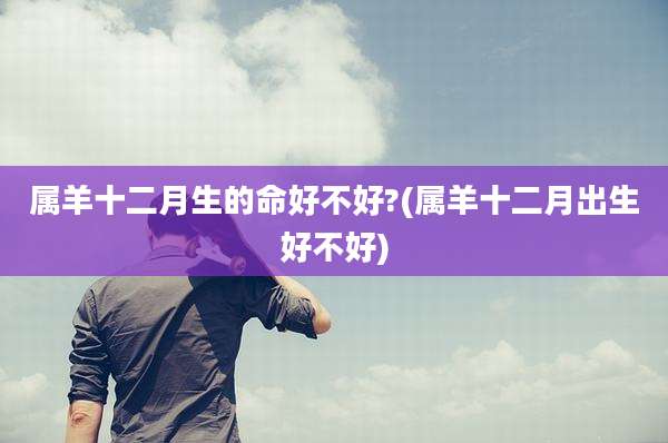 属羊十二月生的命好不好?(属羊十二月出生好不好)